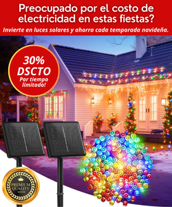 🎅LUZ NAVIDEÑA IMPERMEABLE CON PANEL SOLAR🎅